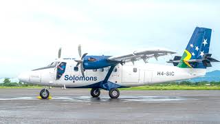 Our newest Twin Otter registered H4SIC lands at Honiara International Airport [upl. by Aiyotal653]