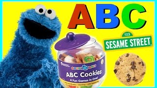 Learn ABC Alphabet With Sesame Street Cookie Monster Eating Alphabet Cookies [upl. by Rednirah322]