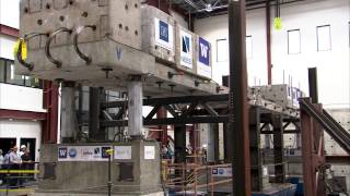 70footlong concrete bridge survives series of simulated earthquakes at University of Nevada Reno [upl. by Strade]