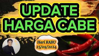 Info harga cabe rawit merah hari ini 25 September 2024 di pasar induk pare kediri jawa timur [upl. by Annaehr]