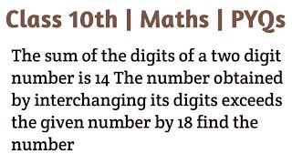 The sum of the digits of a two digit number is 14 The number obtained by interchanging its digits ex [upl. by Kancler]