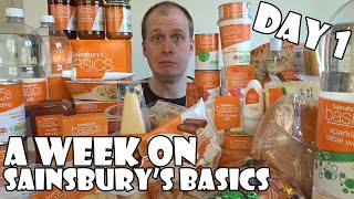 A Week On Sainsburys Basics DAY 1 [upl. by Zetrac]