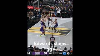 Anthony Edwards DROPS THE SLEDGEHAMMER ON Domantas Sabonis😱🤯 nba nbahighligts nbahighlightstoday [upl. by Ailyn]