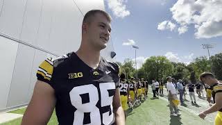 Iowa tight end Luke Lachey details his injury recovery after leg injury [upl. by Irami]