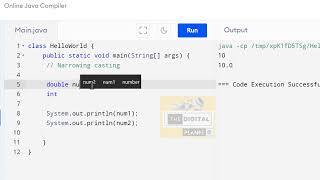 type casting in java  types of type casting  widening  narrowing  type casting with examples [upl. by Tiphani941]