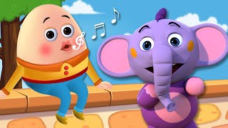 Humpty Dumpty Nursery Rhyme  More Kids Songs  Kent The Elephant on Kids Shows Club [upl. by Mackenzie]