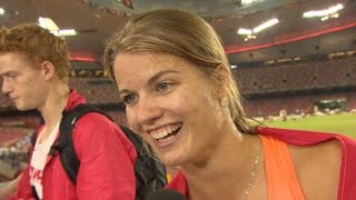 WCH 2015 Beijing  Dafne Schippers NED 100m Final Silver [upl. by Meehsar]