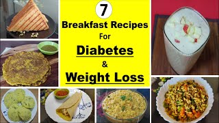 7 Healthy Breakfast Ideas For Diabetics Indian  High Protein Breakfast Recipes For Weight Loss [upl. by Haras]