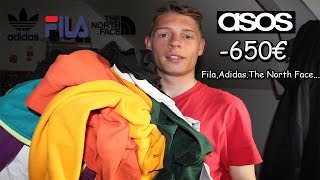 Enorme Haul ASOS 650€ de vêtements de marque FilaAdidasThe North Face [upl. by Ahsai]