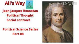 JJ Rousseau Social contractPolitical ThoughturduhindiPolitical Science Series Part 08css [upl. by Enomar311]