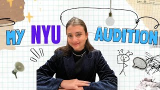 What Is It Like to Audition For NYU BFA From Someone Who Got In [upl. by Alegnat905]