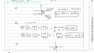 M1 EDEXCEL WME0101 OCTNOV 2019 Q7 VECTORS [upl. by Enerehs222]