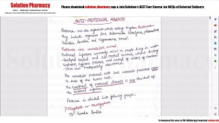 Topic 64 Antiprotozoal Agents  Introduction Mechanism of Action History amp Uses  Medichem 03 [upl. by Vina607]