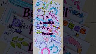 😲😍Dont Miss💕🫠20 Beautiful Border Designs🎉😍 Project Work Designs viral shorts [upl. by Retsof]