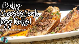 QUICK amp EASY CHEESESTEAK EGG ROLLS THE PERFECT GAME DAY APPETIZER  RECIPE TUTORIAL [upl. by Gherardi]