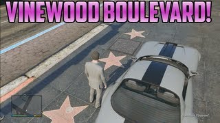 Gta5 Vinewood Boulevard Location Hollywood Boulevard Copy Easter Egg [upl. by Anod]