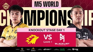 FIL M5 Knockouts Day 1  ONIC vs BLCK  Game 1 [upl. by Atiker]