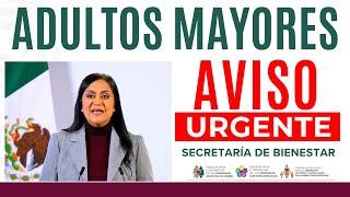 Adultos Mayores AVISO URGENTE Secretaría de Bienestar Octubre 2024 [upl. by Suhcnip]