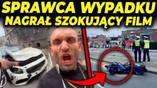 KIEROWCA MERCEDESA ZMIÓTŁ MOTOCYKLISTĘ Z DROGI [upl. by Amadis]