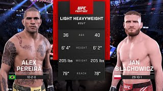 Alex Pereira vs Jan Blachowicz Full Fight  UFC 5 Fight Night [upl. by Yeldnarb]