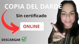 Solicitar DUPLICADO del DARDE👉➡ ONLINE✅ 2 minutos [upl. by Parrisch]