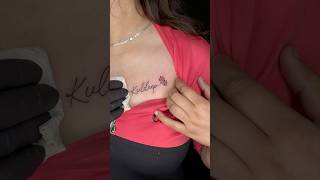 BEAUTIFUL COLLARBONE TATTO😍 love tattoo viralvideo [upl. by Naugal]