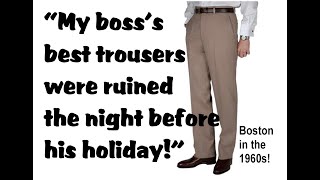 MY BOSSS BEST TROUSERS WERE RUINED THE NIGHT BEFORE HIS HOLIDAY wwwcrackerbooksfr [upl. by Evangelin93]