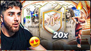 WTF😱 ZIEHE ICH RONALDINHO TOTY😳 20x GARANTIERTE 90 PRIMETOTYFB ICON PACKS🧪  FIFA 23 [upl. by Ennairek]