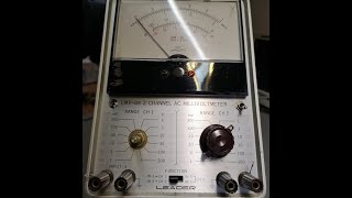 Leader LMV89 2 channel AC Millivoltmeter Teardown and simple test [upl. by Sussman]