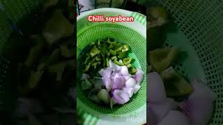 Chilli soyabean cooking recipe cookingfood foodpreparation banglafoodrecipe [upl. by Elyc]