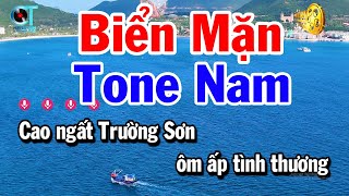 Karaoke Biển Mặn Tone Nam  Am  Nhạc Sống 2025 [upl. by Anirod282]