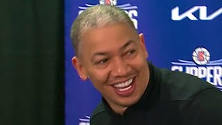 Tyronn Lue On Kawhi Leonard Injury Update And Reacts to James Harden Contesting Kawhi Shot [upl. by Eirroc]