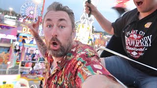 Florida Strawberry Festival Opening Day 2024 Scary Carnival Rides amp Trying To Eat Healthy Fair Food [upl. by Elyrad732]