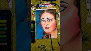 Cute girl face drawing 🖌🖌🖋🖋🎨🔥girl drawing step by step  shorts  drawing arttutorials  reels [upl. by Eitsirc]