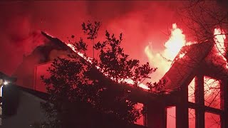 Fire engulfs large Buckhead home overnight [upl. by Hollander642]