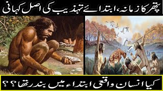 PrehistoricStone age People history in Urdu l ilmi diary [upl. by Helbonia]