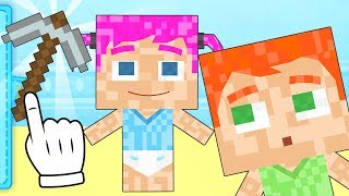 BEBES ALEX Y LILY Aprenden a Jugar a MINECRAFT ⛏ Alex y Lily Craftean  Dibujos animados infantiles [upl. by Ailuj888]