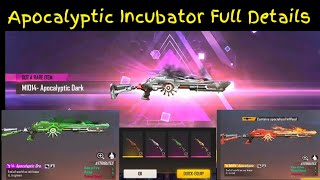 Apocalyptic Incubator M1014 RedGreenDarkGold Skins Full Details In Free Fire  M1014 incubator ff [upl. by Josee]