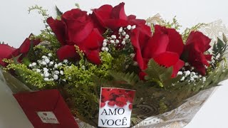 Buquê de rosas flores Naturais para presentear a namoradaesposa amorcarinho e gratidãoflor [upl. by Eimrej953]