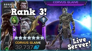 RANK 3 7 Star Corvus Glave Rank Up amp Gameplay  Marvel Contest of Champions [upl. by Schroder660]