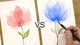 Layered Petals Watercolor Painting Technique 338 [upl. by Asirram345]