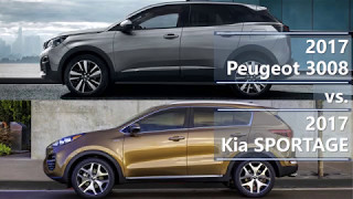 2017 Peugeot 3008 vs 2017 Kia SPORTAGE technical comparison [upl. by Ryle]