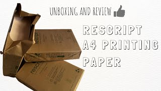 Rescript A4 Paper  Unboxing and Review [upl. by Bobbie]