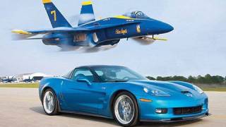 ZR1 Vette vs Jet  Chevrolet Corvette ZR1 Races A US Navy Fighter Jet [upl. by Leibrag]