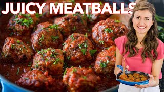 Juicy MEATBALL RECIPE  How to Cook Italian Meatballs [upl. by Ytok85]