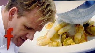 Gordon Ramsays Haricot Bean Soup And Tiger Prawn Recipe  The F Word [upl. by Wei]