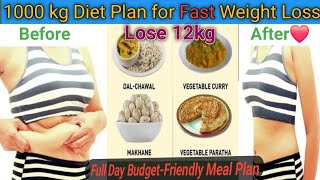 1000 Calorie Diet Plan to Lose Weight Fast  Lose 12kg in 2 Weeks [upl. by Koosis]