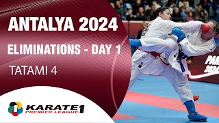 Karate1 ANTALYA  Day 1 – ELIMINATIONS  Tatami 4  WORLD KARATE FEDERATION [upl. by Joby]