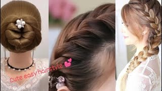 Very easy hairstyle for party 💕💐 long hair 2024 CuTy hairstyle 😍💕viralvideo hairstyle [upl. by Hairahcaz]