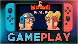 Worms WMD  First 15 Minutes  Nintendo Switch [upl. by Dom]